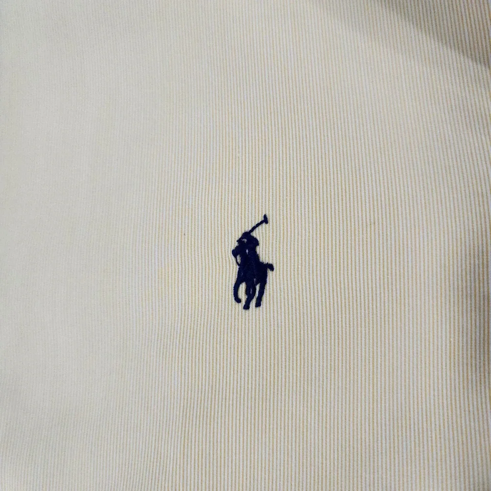 Ralph Lauren Long Sleeve Men's Button Down Shirt‎ Yellow 16 1/2 Size 34/35